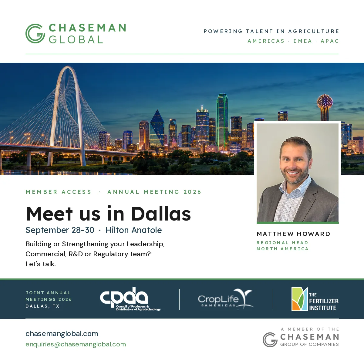 LinkedIn post: Meet us in Dallas
